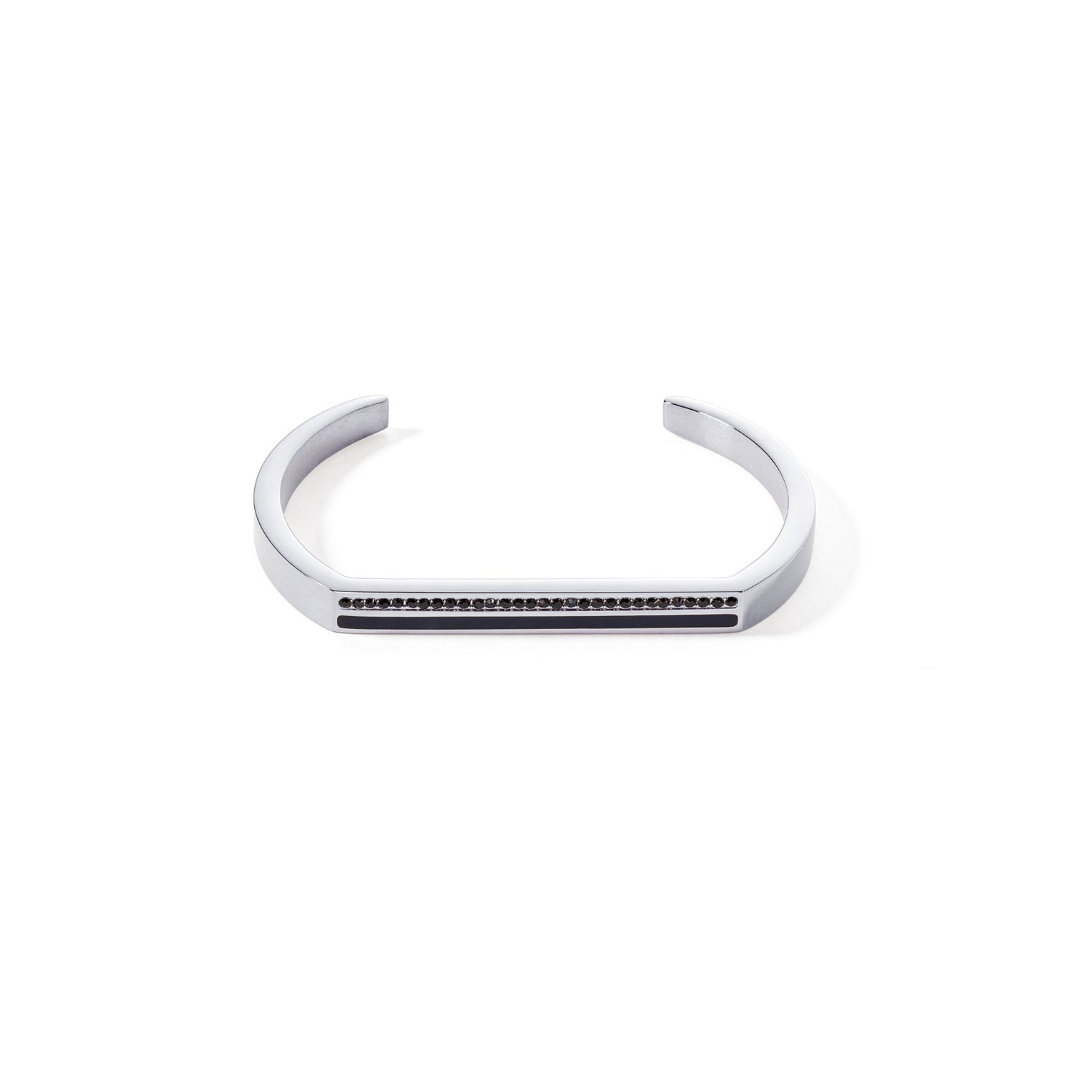 Black bangle stainless steel with crystals 0133_1317
