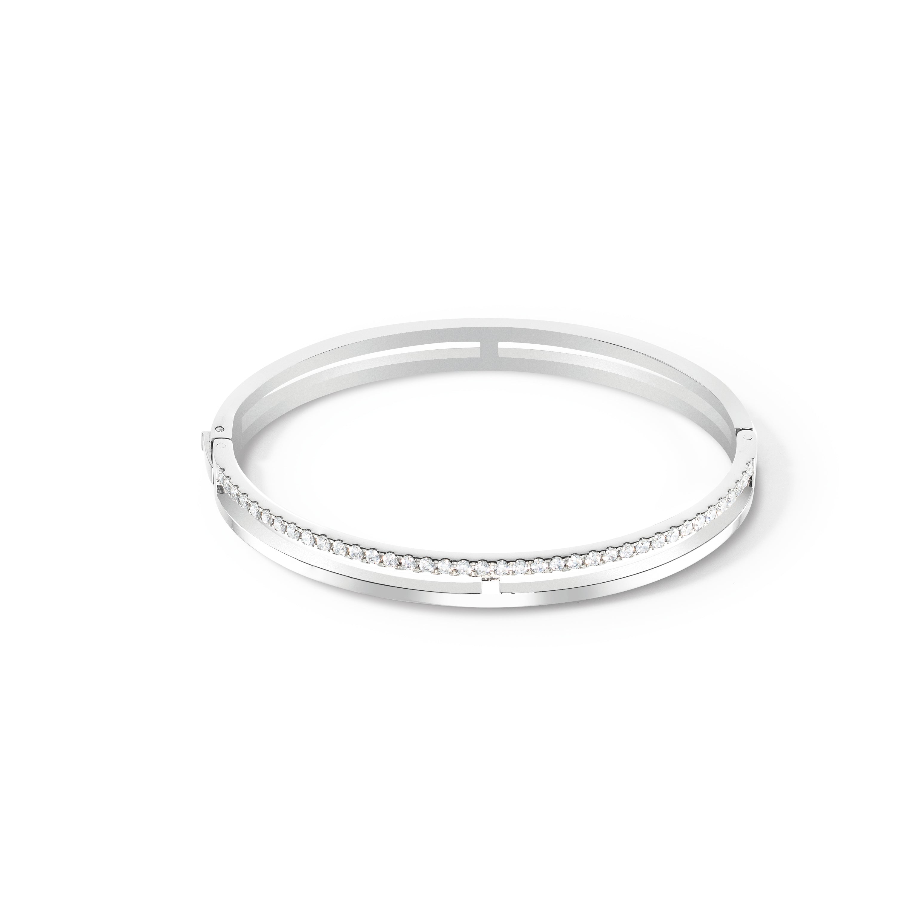 Eternal Unity Silver & White Bangle 0136/32_1817