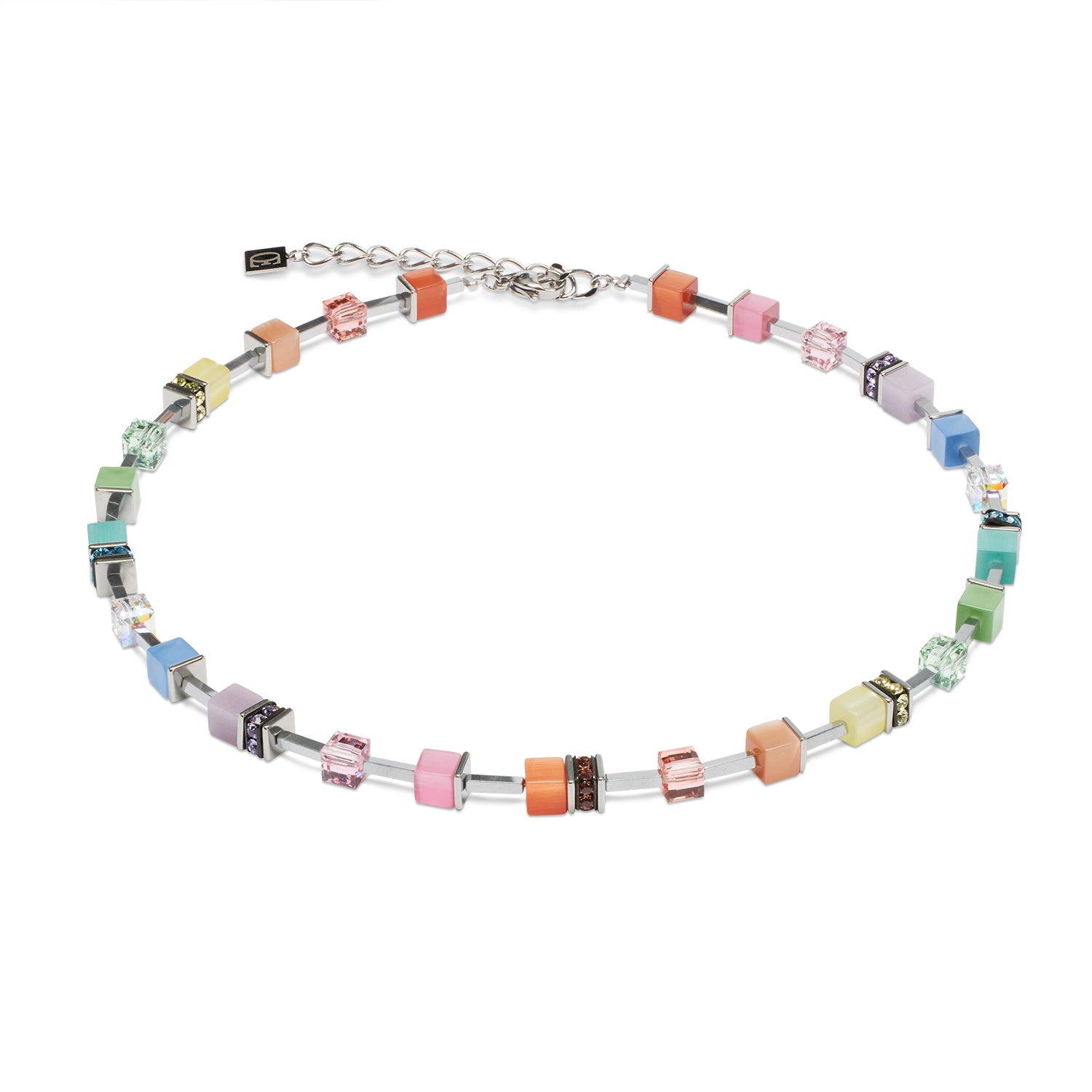 GeoCube Lite Pastel Multicolour Necklace 2600/10_1522