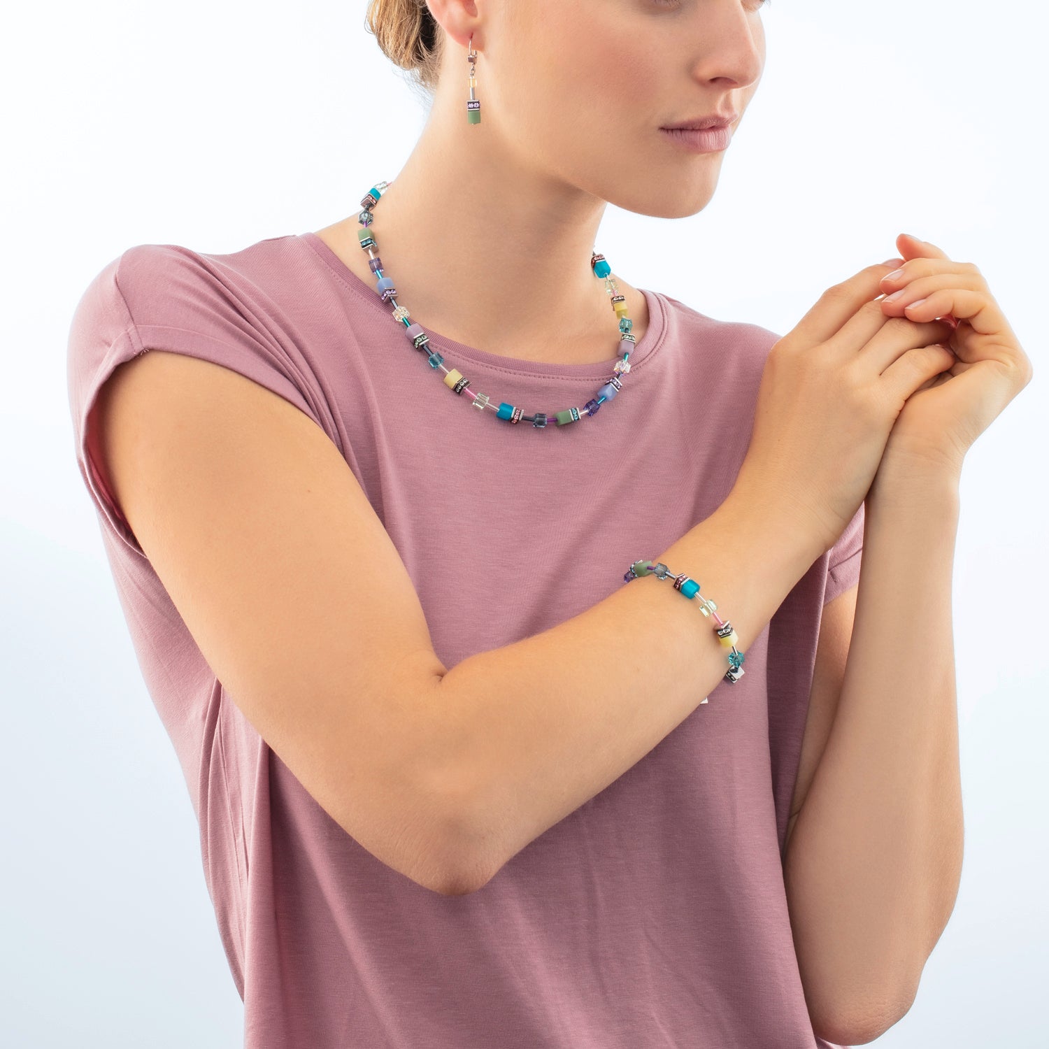 GeoCube Ice Flowers Necklace 2838/10_1580
