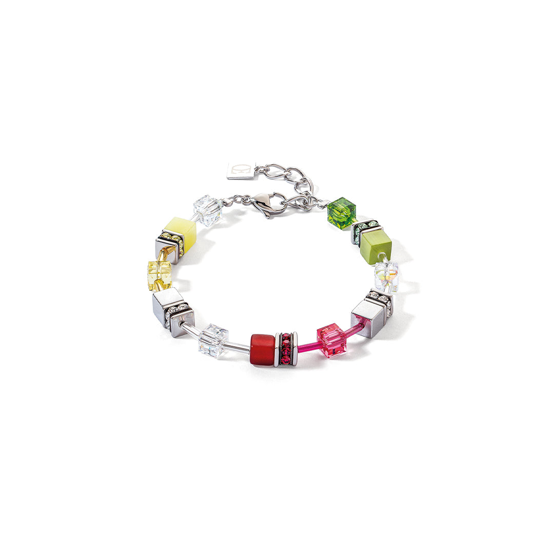 GeoCube Citrus Green & Red Bracelet 4023/30_0305