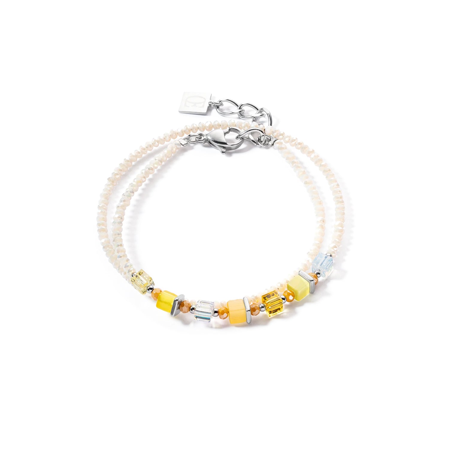 Joyful Colours Wrap Bracelet Silver Yellow 4564/30_0100