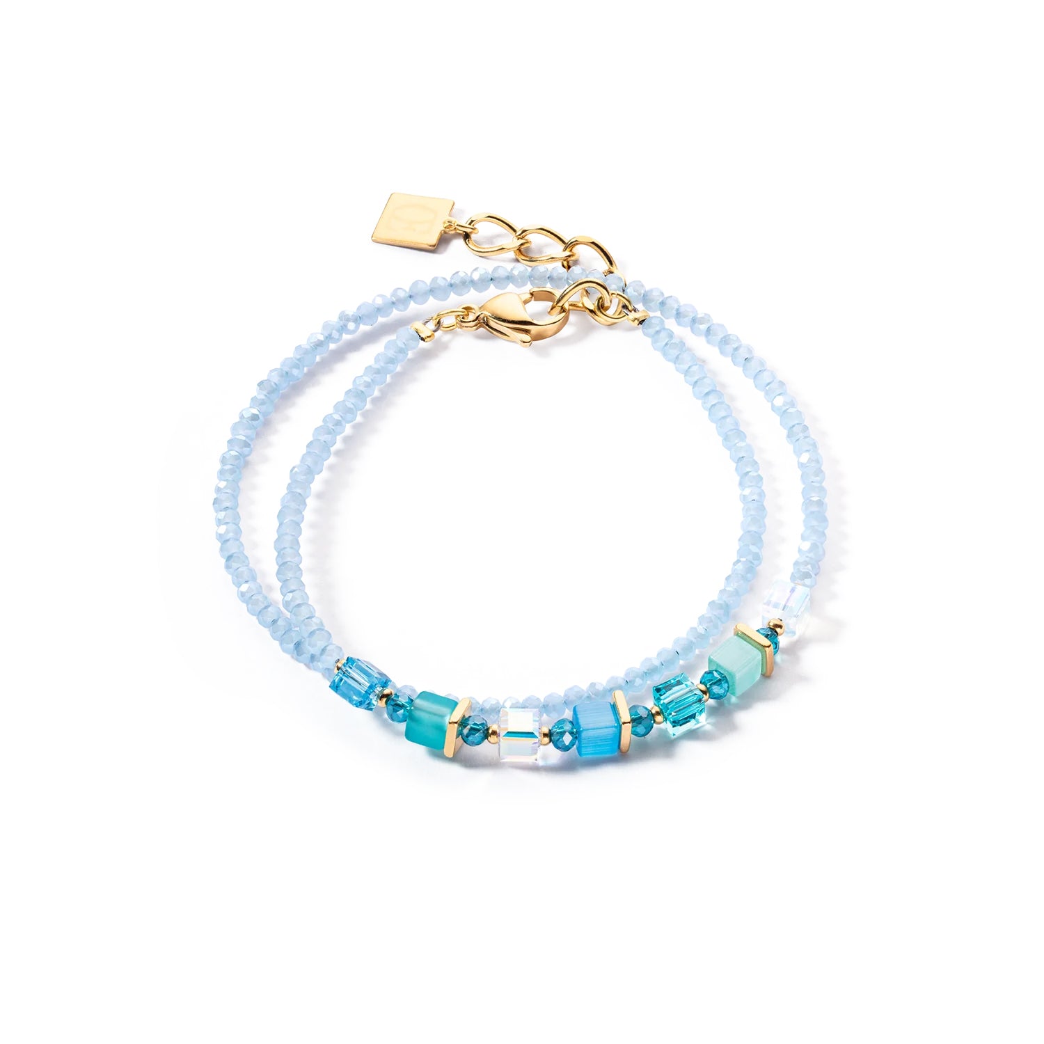 Joyful Colours Wrap Bracelet Gold Turquoise 4564/30_0600