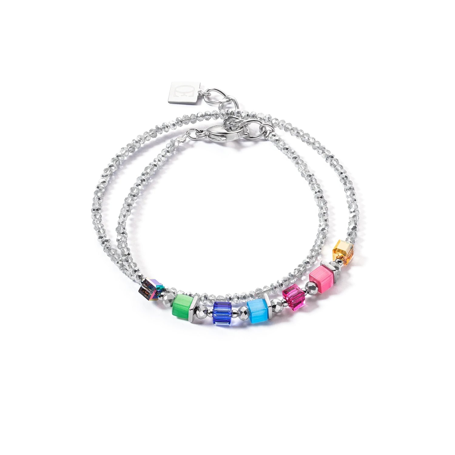 Joyful Colours Wrap Bracelet Silver Rainbow 4564/30_1500