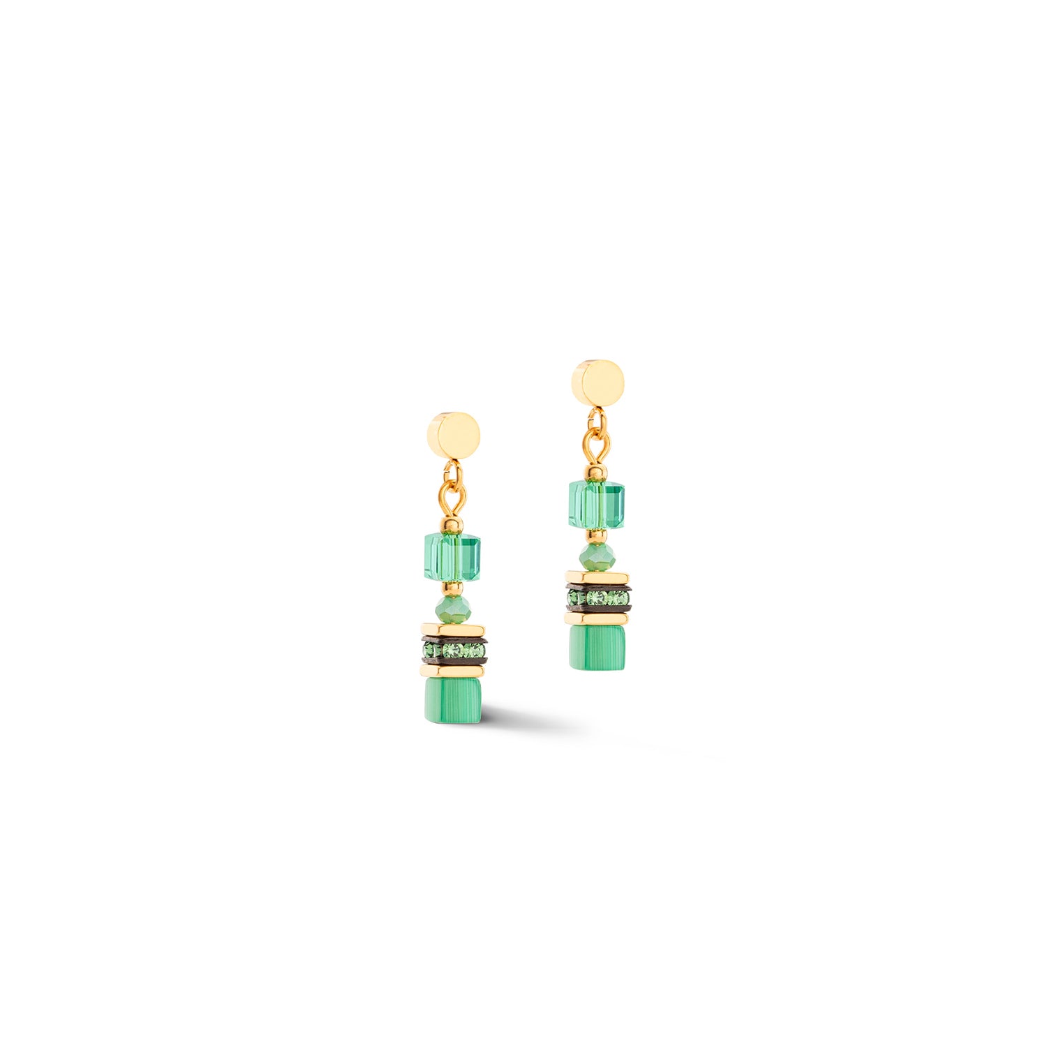 Mini Cubes Green Earrings 4565/21_0500