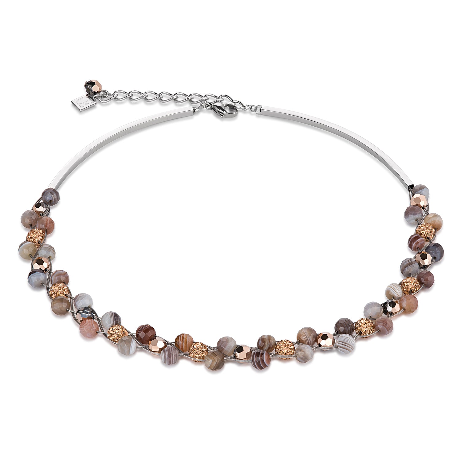 Swarovski Botswana Agate Rose Necklace 4895/10_1112