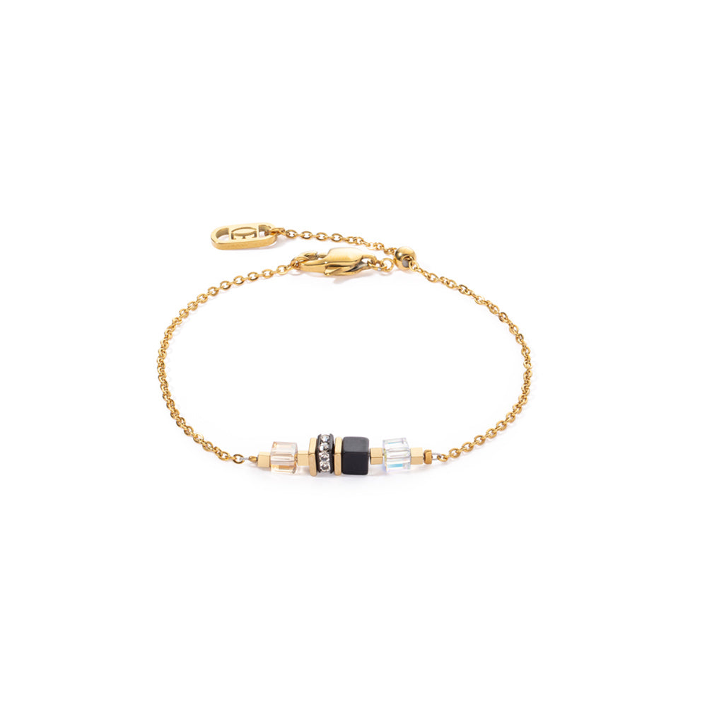 GeoCube Mini Black & Gold Chain Bracelet 5076/30_1316