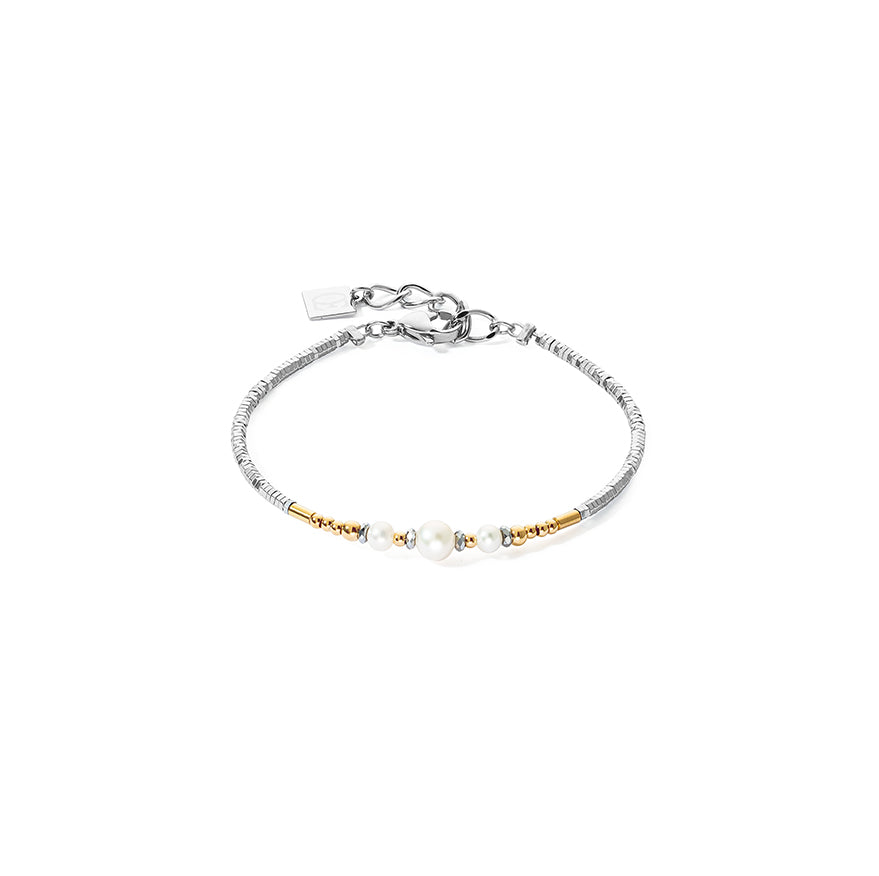 Freshwater Pearls, Stainless Steel with Gold Bracelet 1117/30_1426