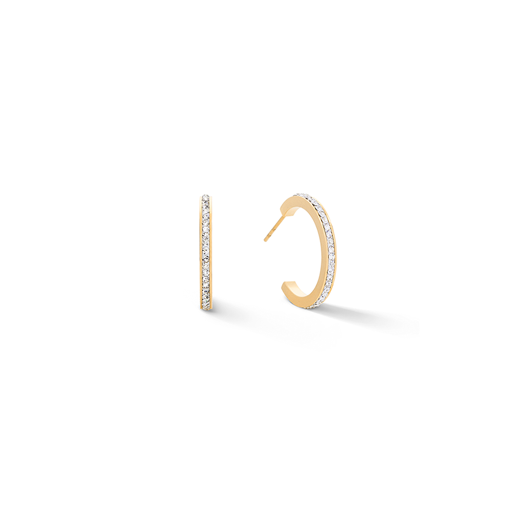 Hoop Gold & Crystal Pavé Earrings 0139/21_1816