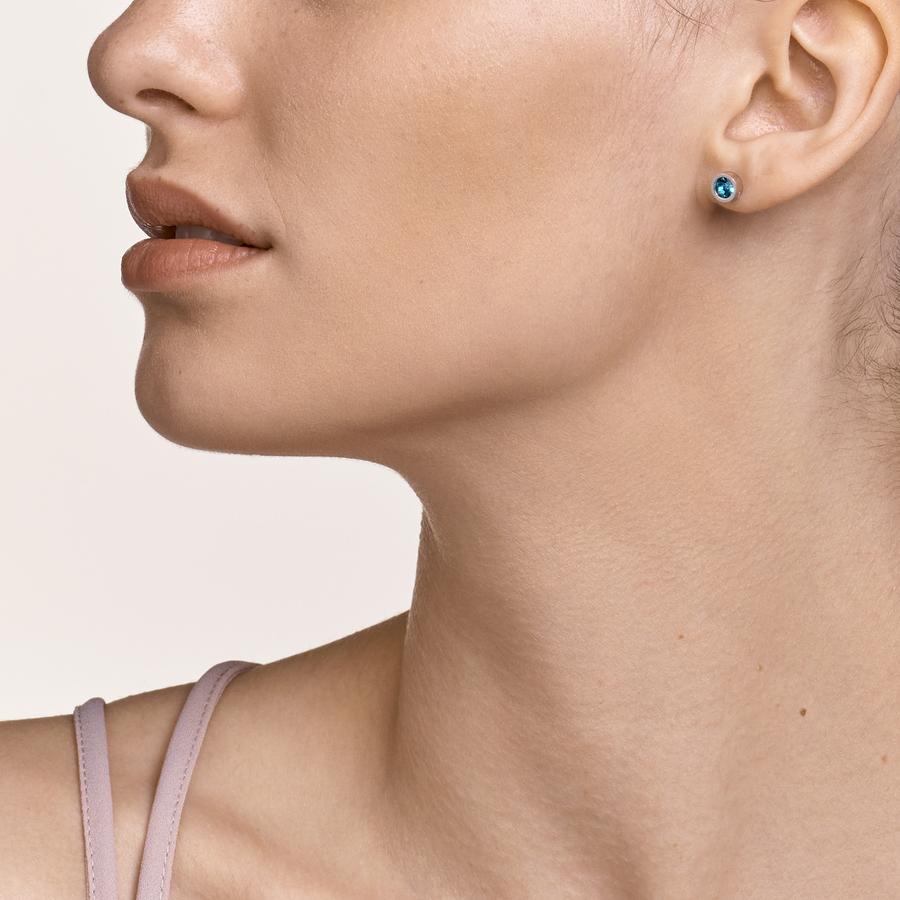 Stud Earrings with Crystals 0228/21_0628 - London Blue
