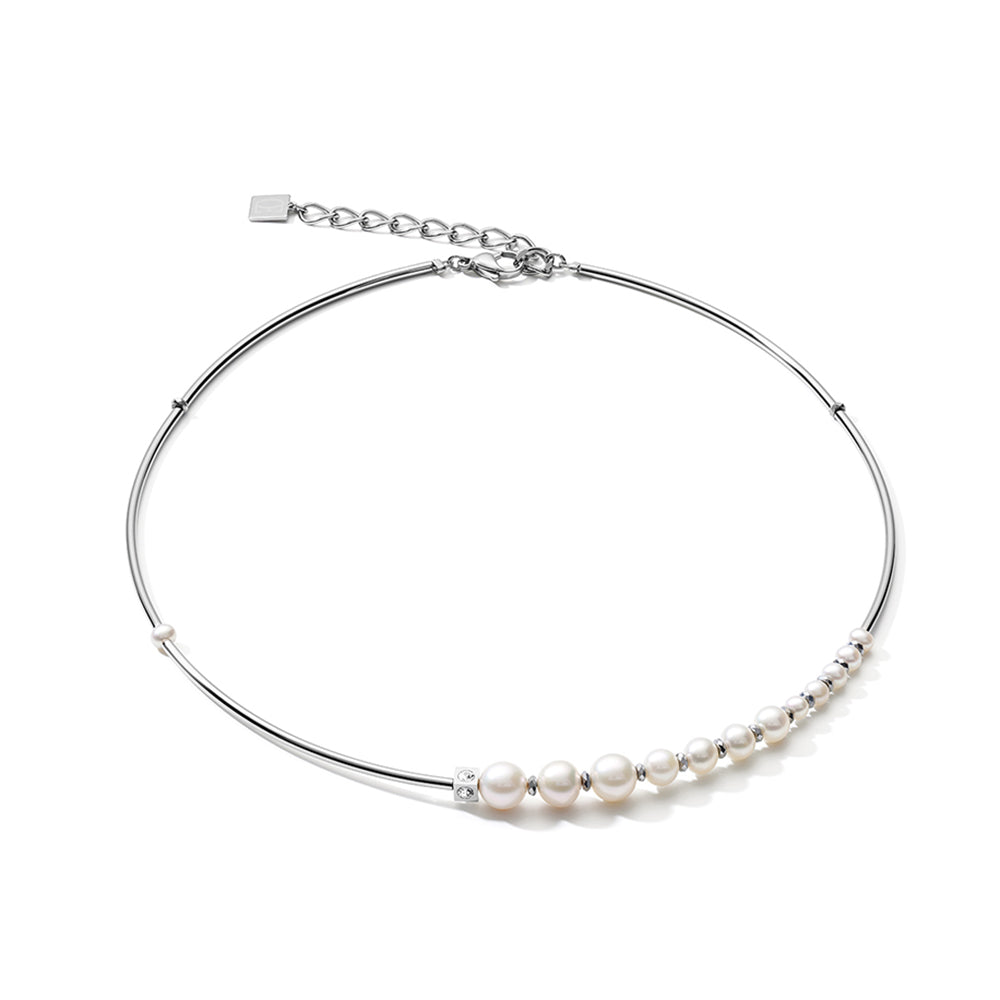 Freshwater Pearls on Stainless Steel Necklace 1102/10_1417