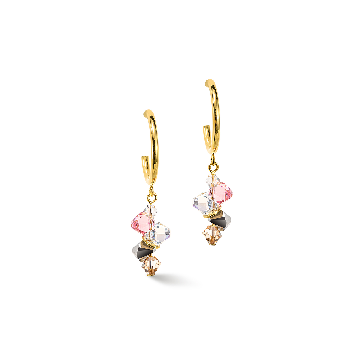 Radiating Gold, Silver & Shimmering Pink Earrings 4639/21_1920