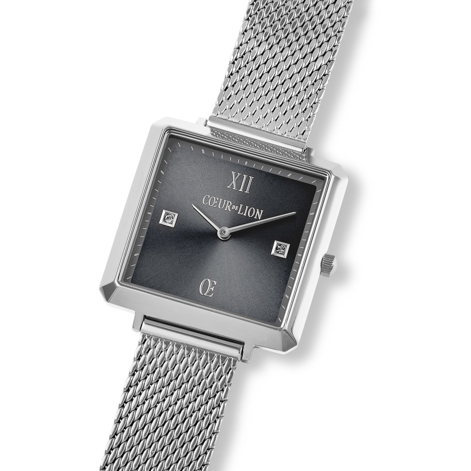 Stainless Steel Iconic Square Watch Silver Mesh 7620_70_1724