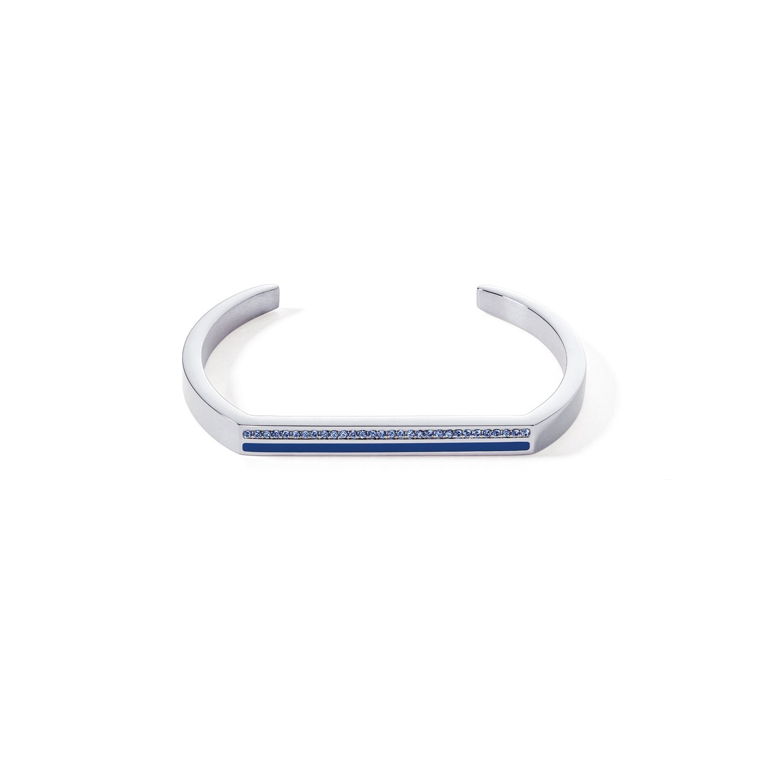 Blue bangle stainless steel with crystals 0133_0717