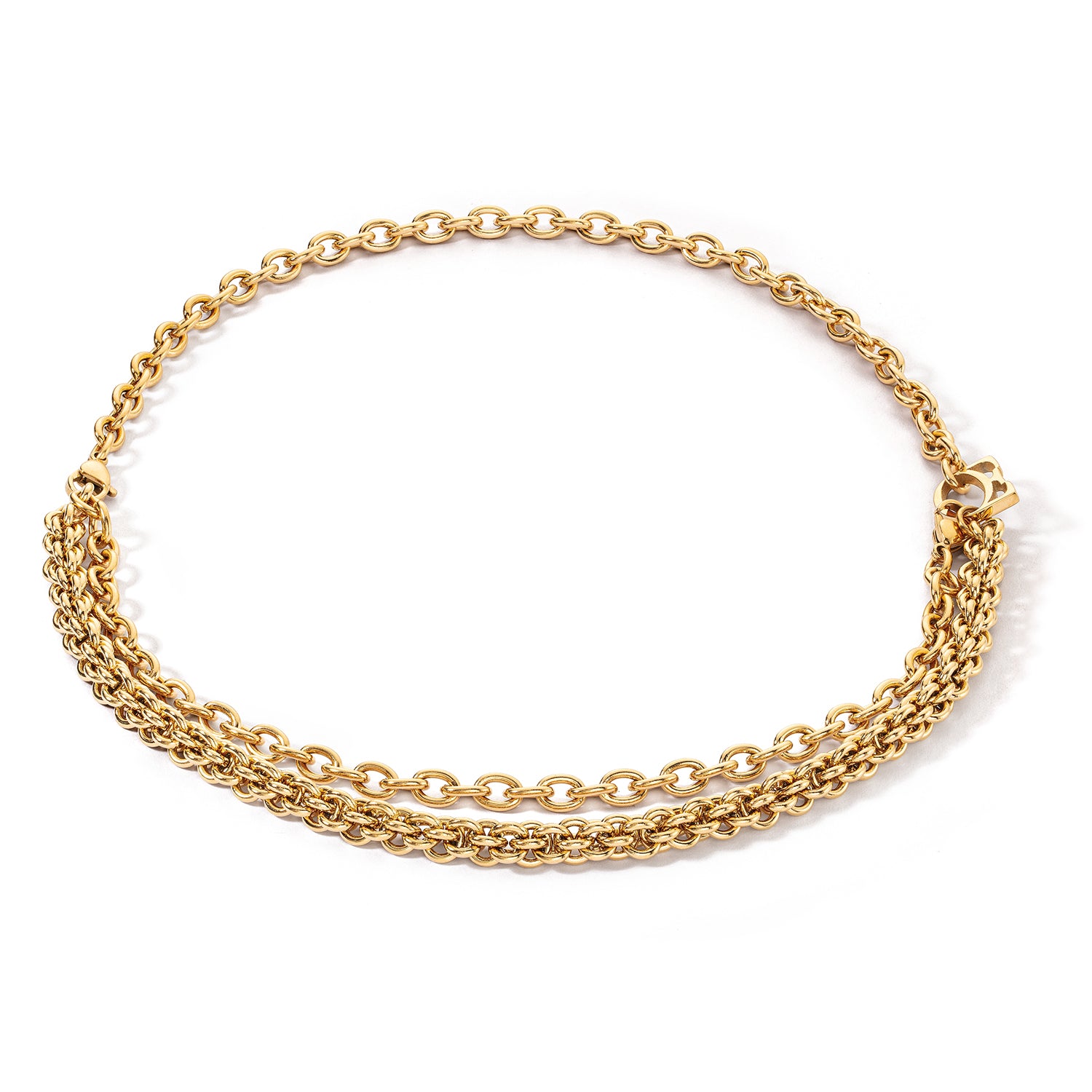 Mesh Chain Golden Necklace 0800_1600