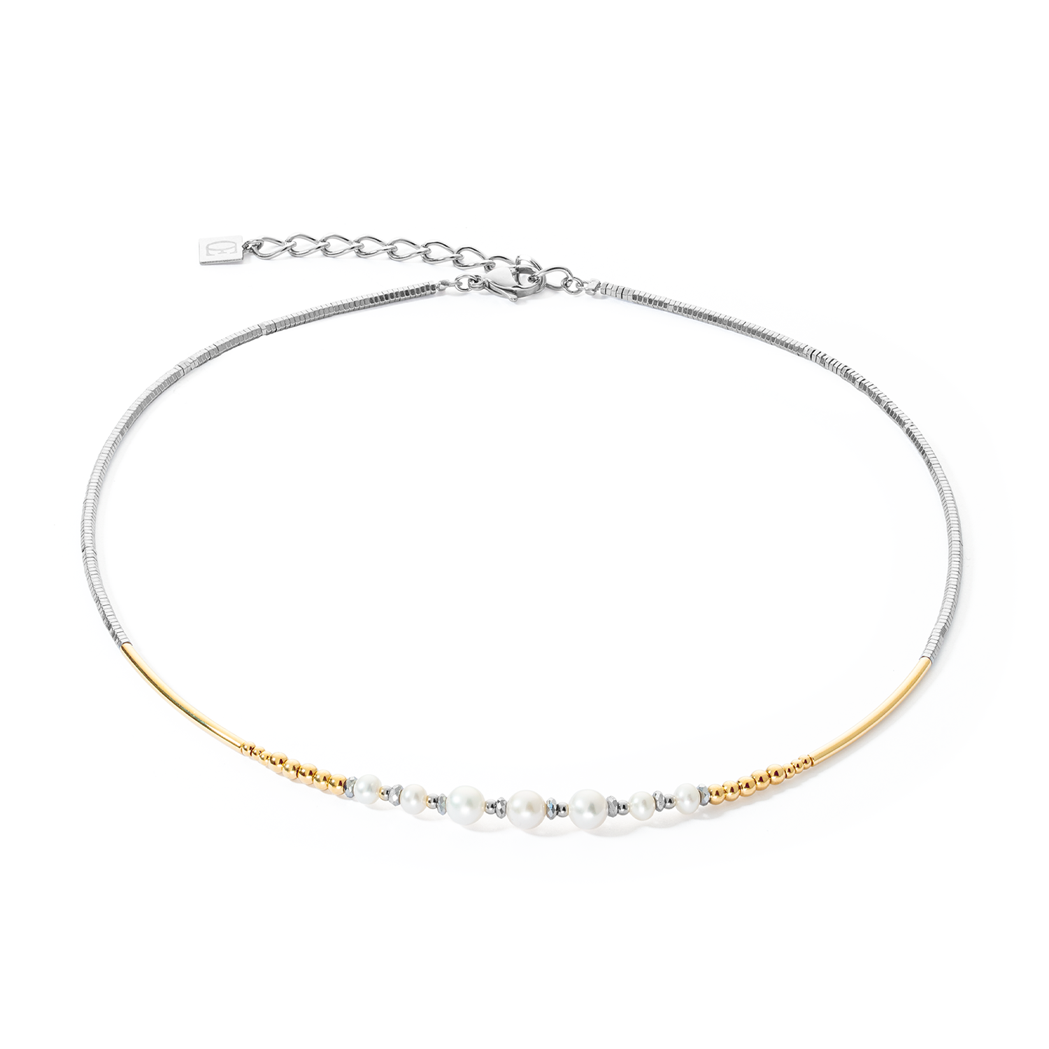 Freshwater Pearls, Stainless Steel Gold Necklace 1117/10_1426