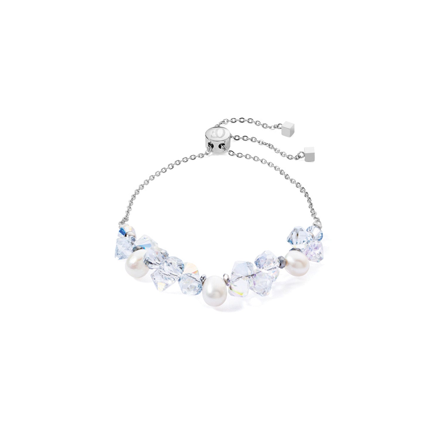 Dancing Crystals & Pearls Silver Bracelet 1124/30_1417