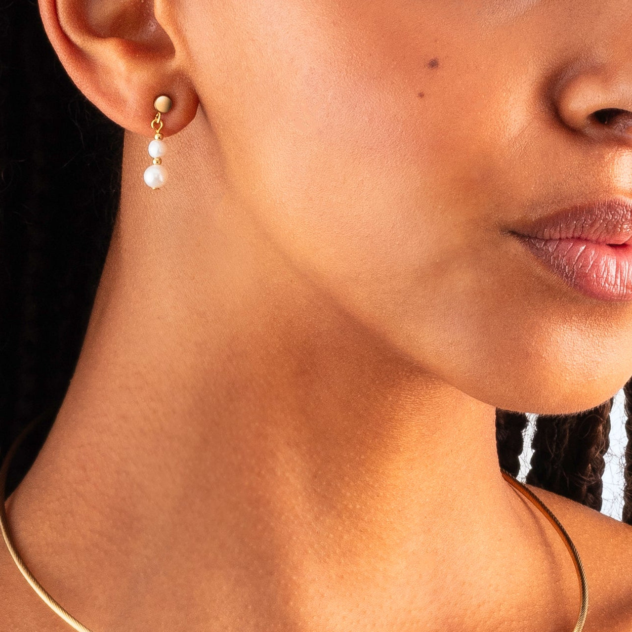 Pearl & Spike Cubes Earrings 1137/21_1416