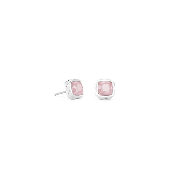 Earrings Spikes Square Rose Quartz Silver-Pink 1200/21_1917