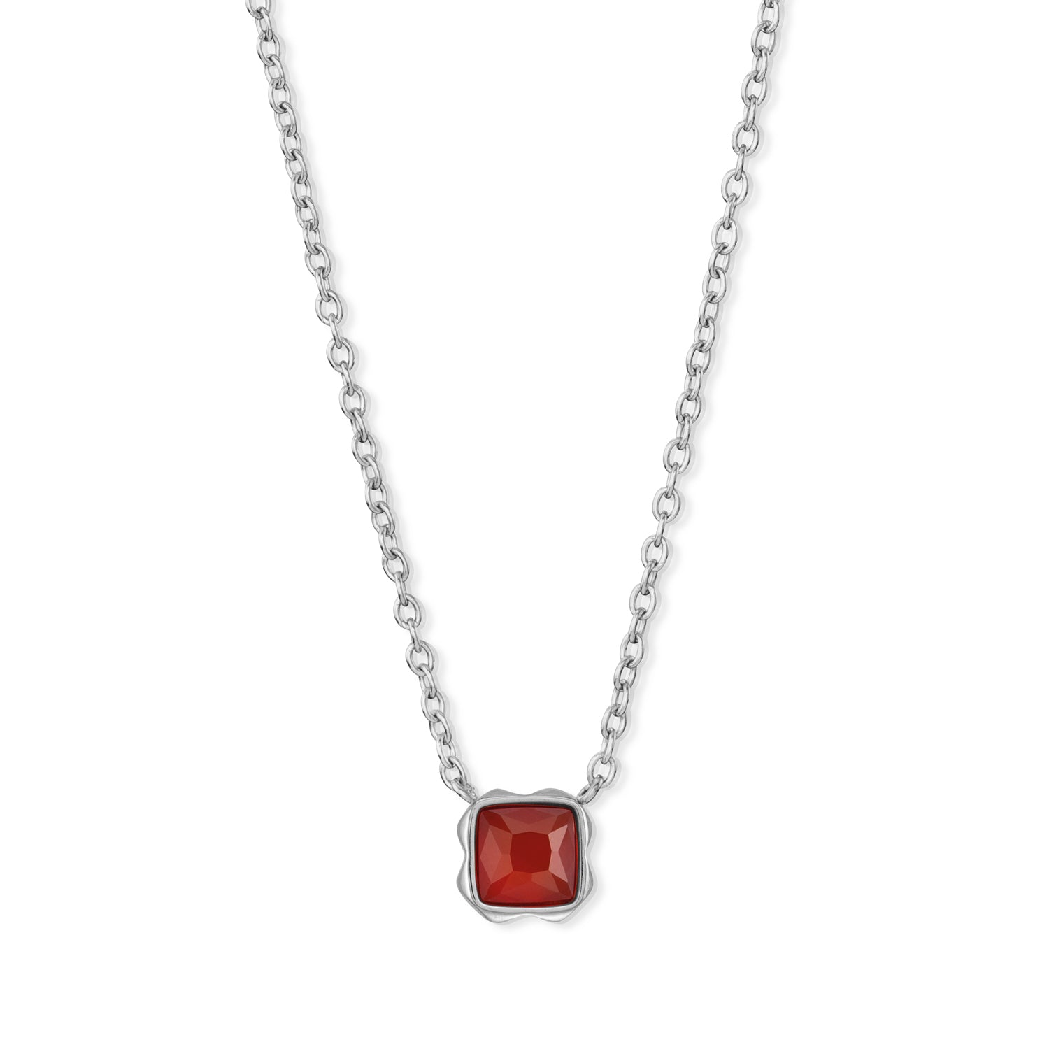 Mini Pendant Red Silver Necklace 1300/10_0300