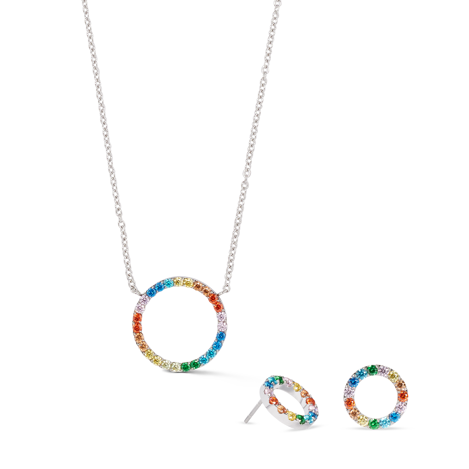 Circle Multicolour Stainless Steel Earrings 2057/21_1517