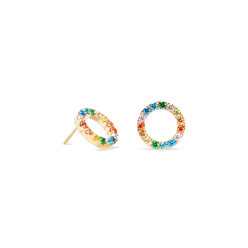 Circle Multicolour Gold Earrings 2057/21_1516