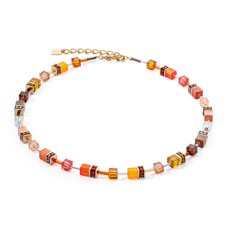 Geo Cube Sunset Gold Necklace 2838/10_0211