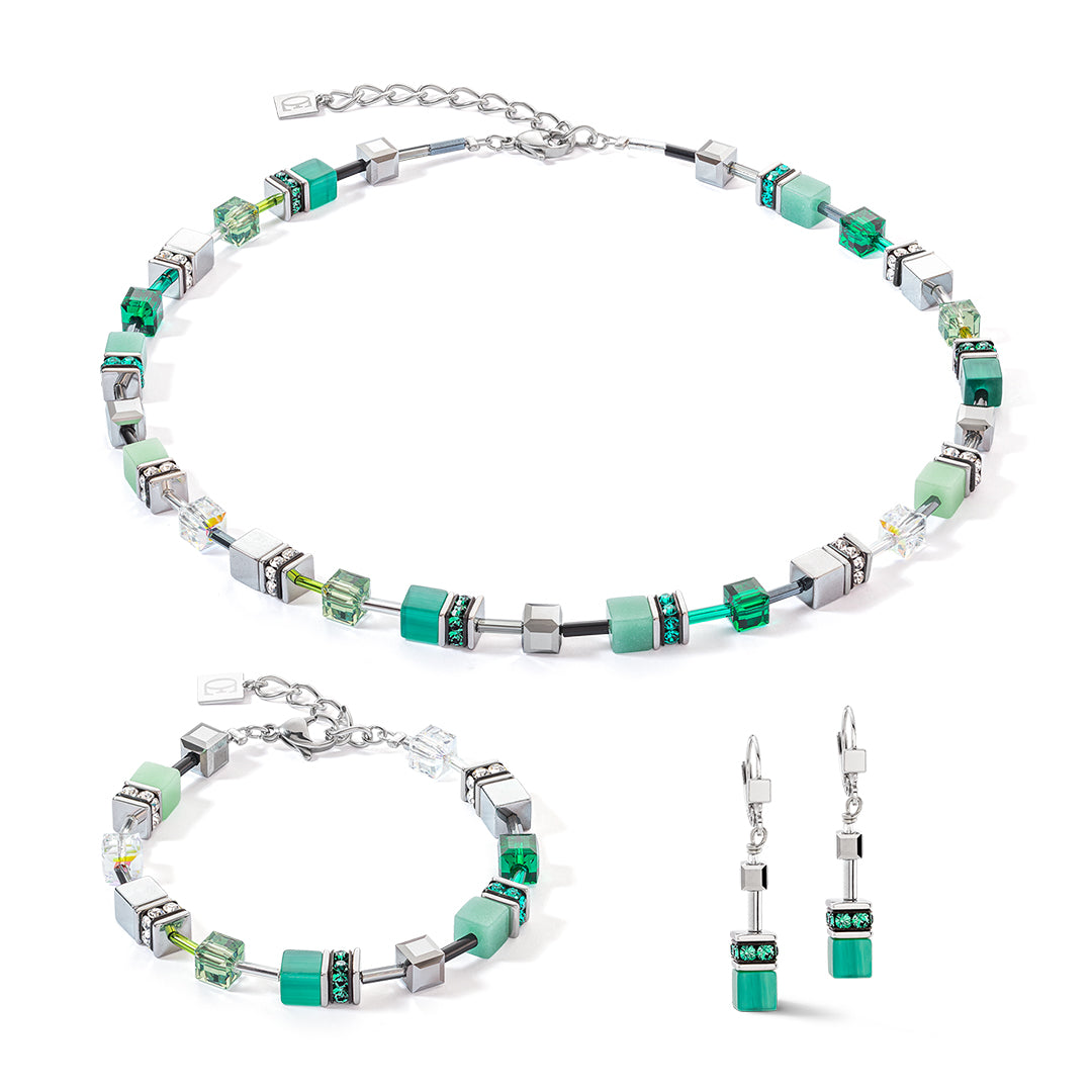 GeoCube Teal Green Necklace 2838/10_0500