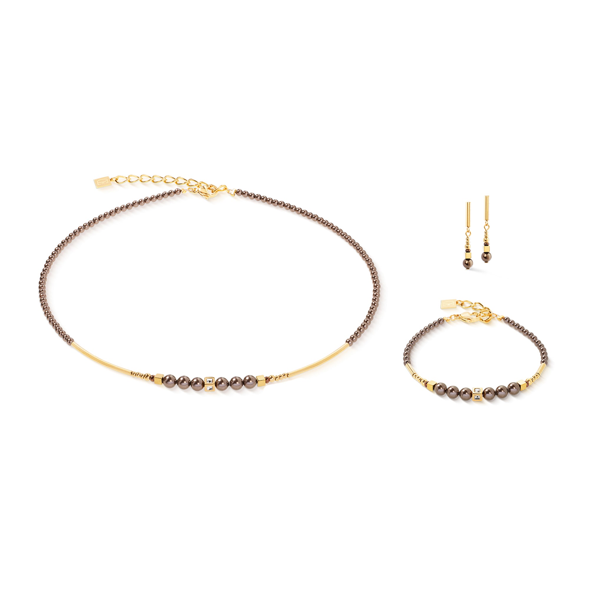 Mocha Mousse & Gold Earrings 4312/21_1100