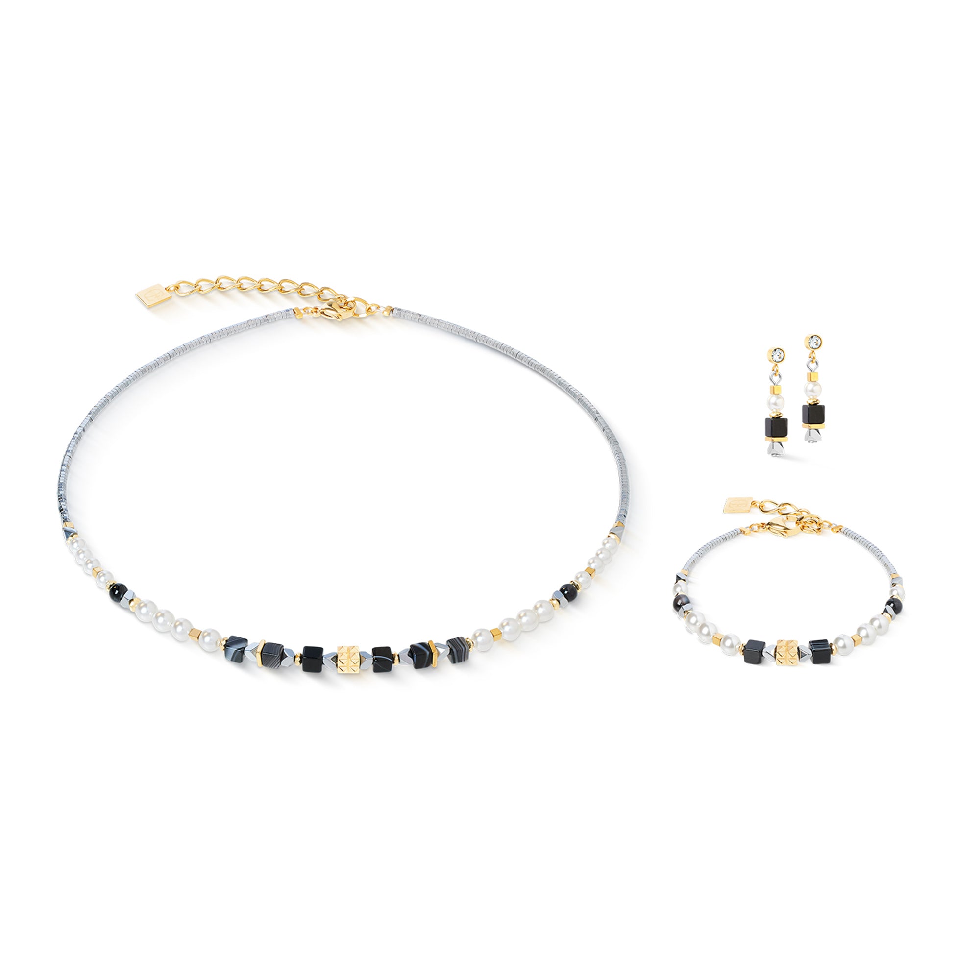 Natural Striped Onyx & Gold Bracelet 4314/30_1314