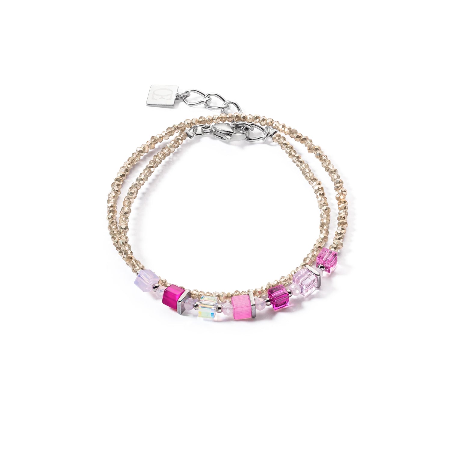 Joyful Colours Wrap Bracelet Silver Pink 4564/30_1900