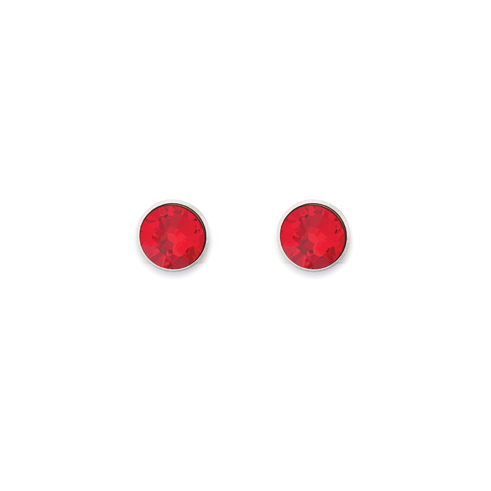 Stud Earrings with European Crystals 0042/21_0300 - Red