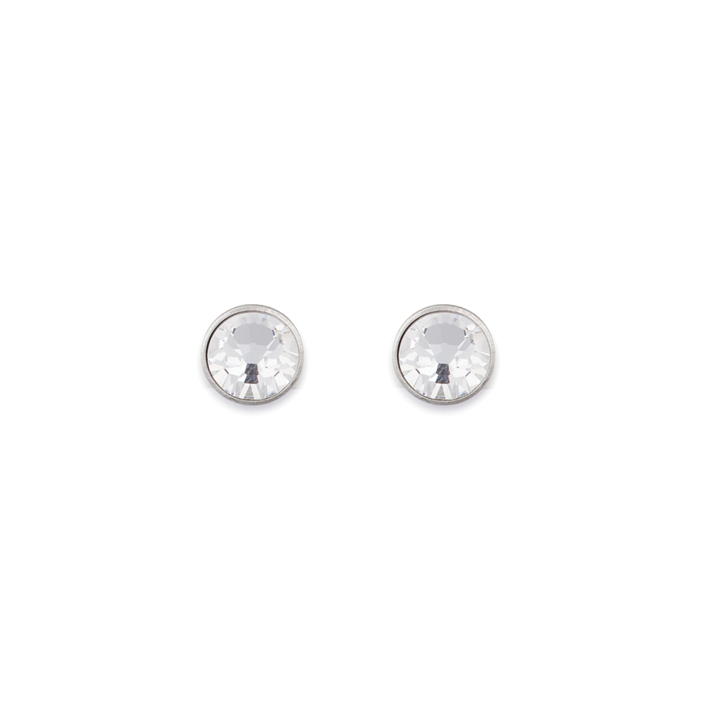 Stud Earrings with European Crystals 0042/21_1800 - Clear