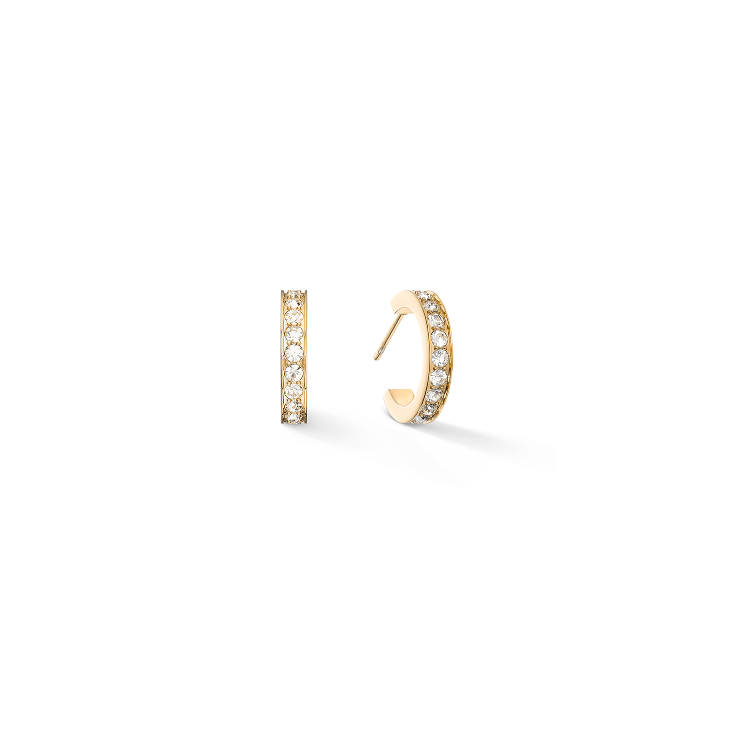 Hoop Wide Gold & Crystal Pavé Small Earrings 0127/21_1816