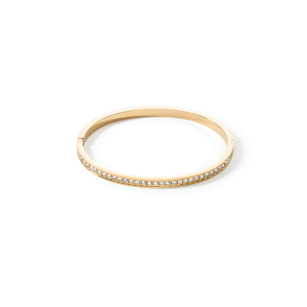White crystal bangle gold plated stainless steel 0127_1816