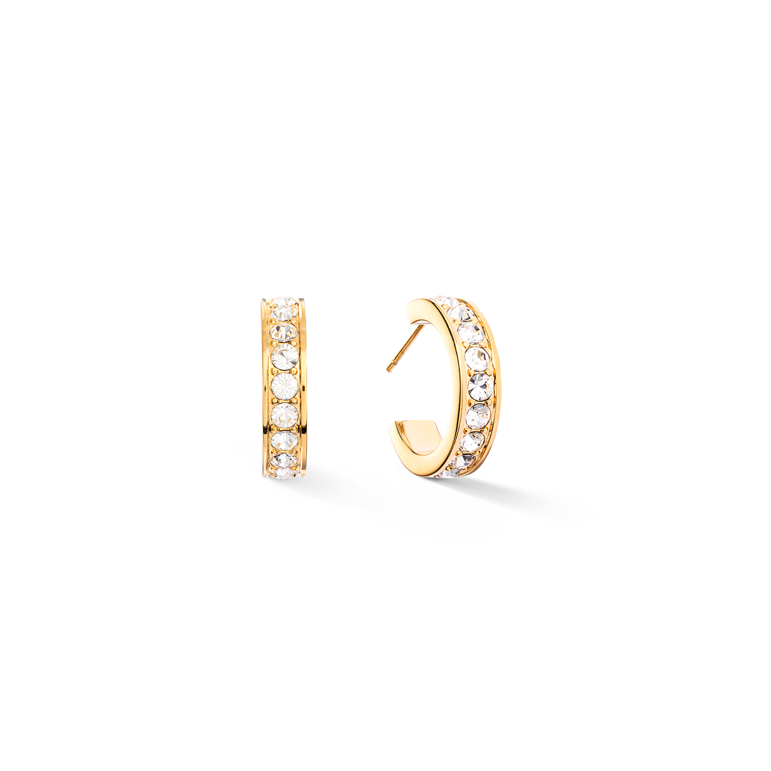 Hoop Wide Gold & Crystal Pavé Earrings 0131/21_1816