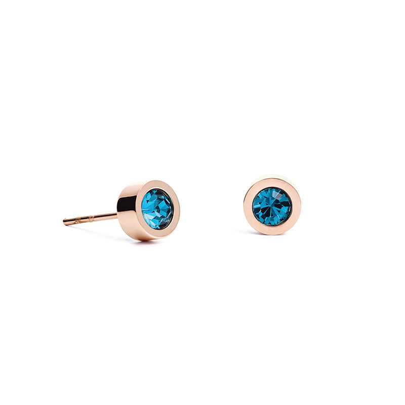 Stud Earrings with Crystals 0228/21_0628 - London Blue