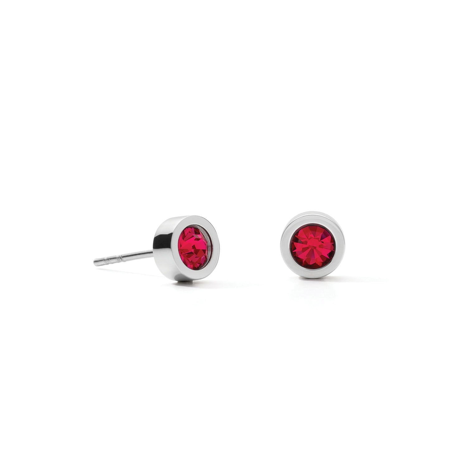 Stud Earrings with Crystals 0228/21_0317 - Red