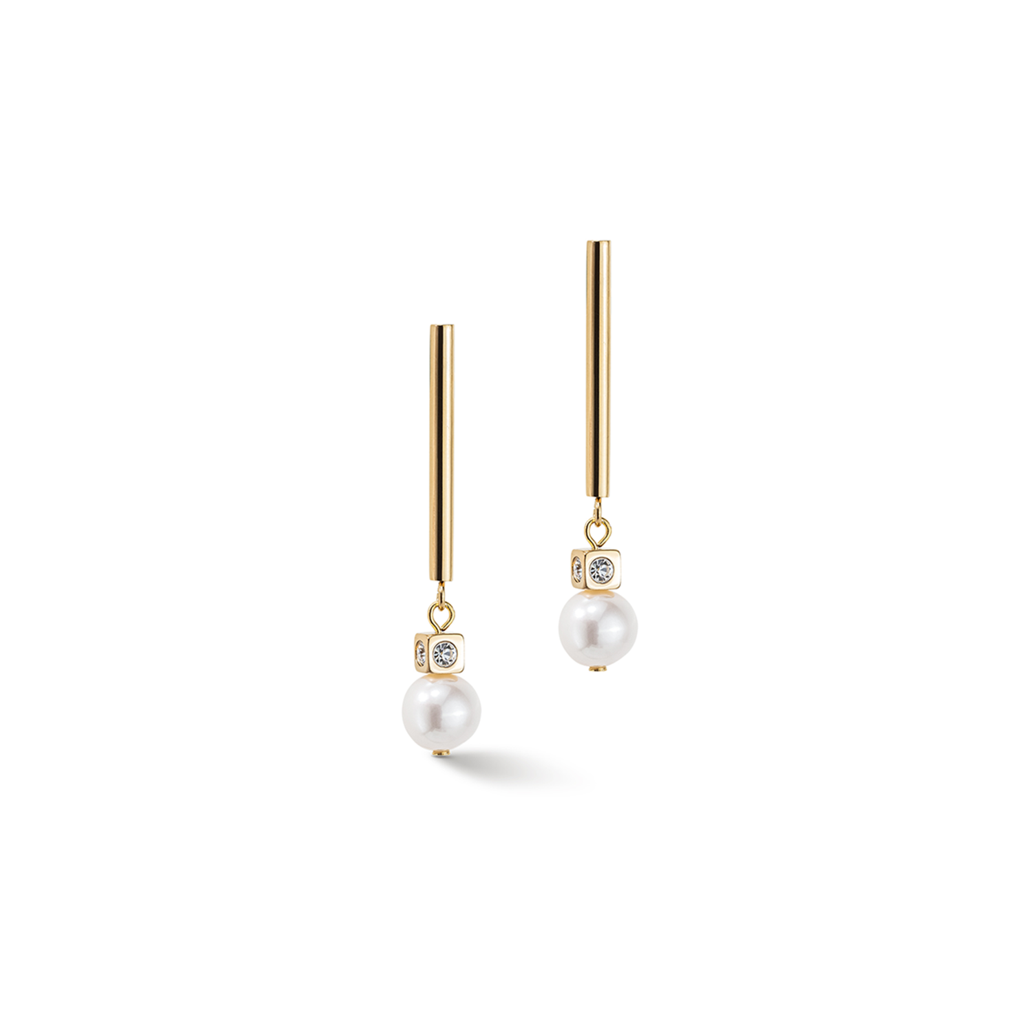 Freshwater Pearls on Gold Drop Earrings 1102/21_1416