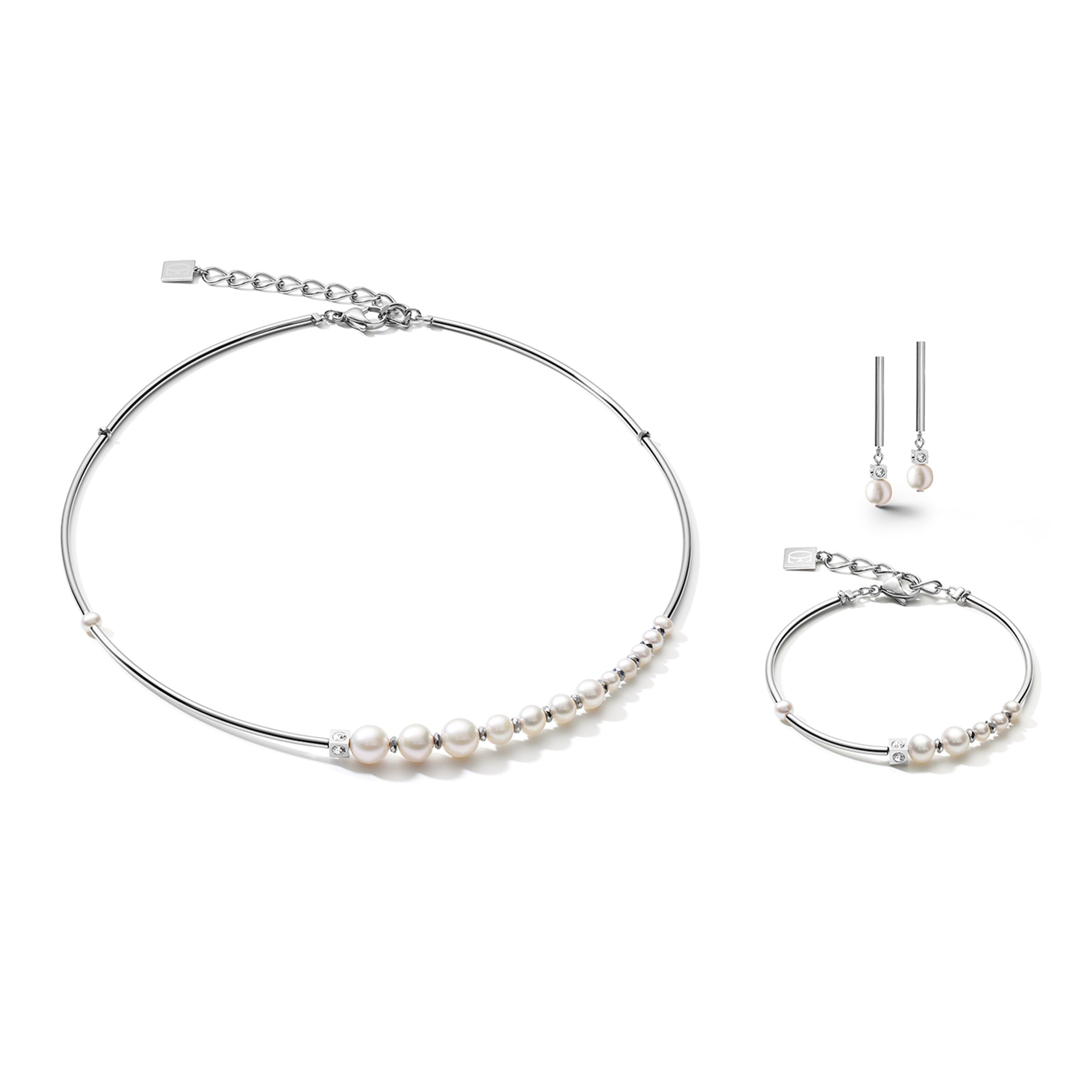 Freshwater Pearls on Stainless Steel Bracelet 1102/30_1417