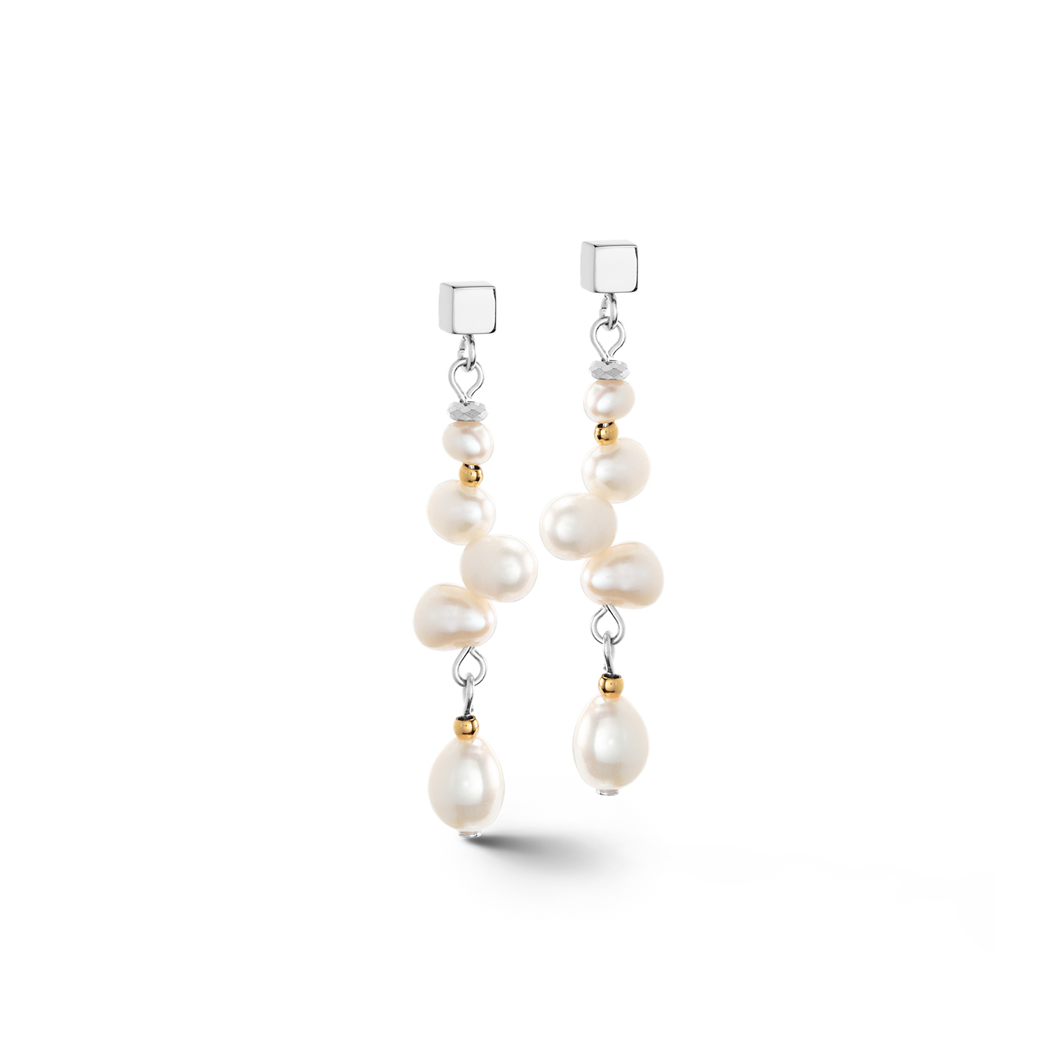 Teardrop Natural Pearls & Gold Earrings 1106/21_1426