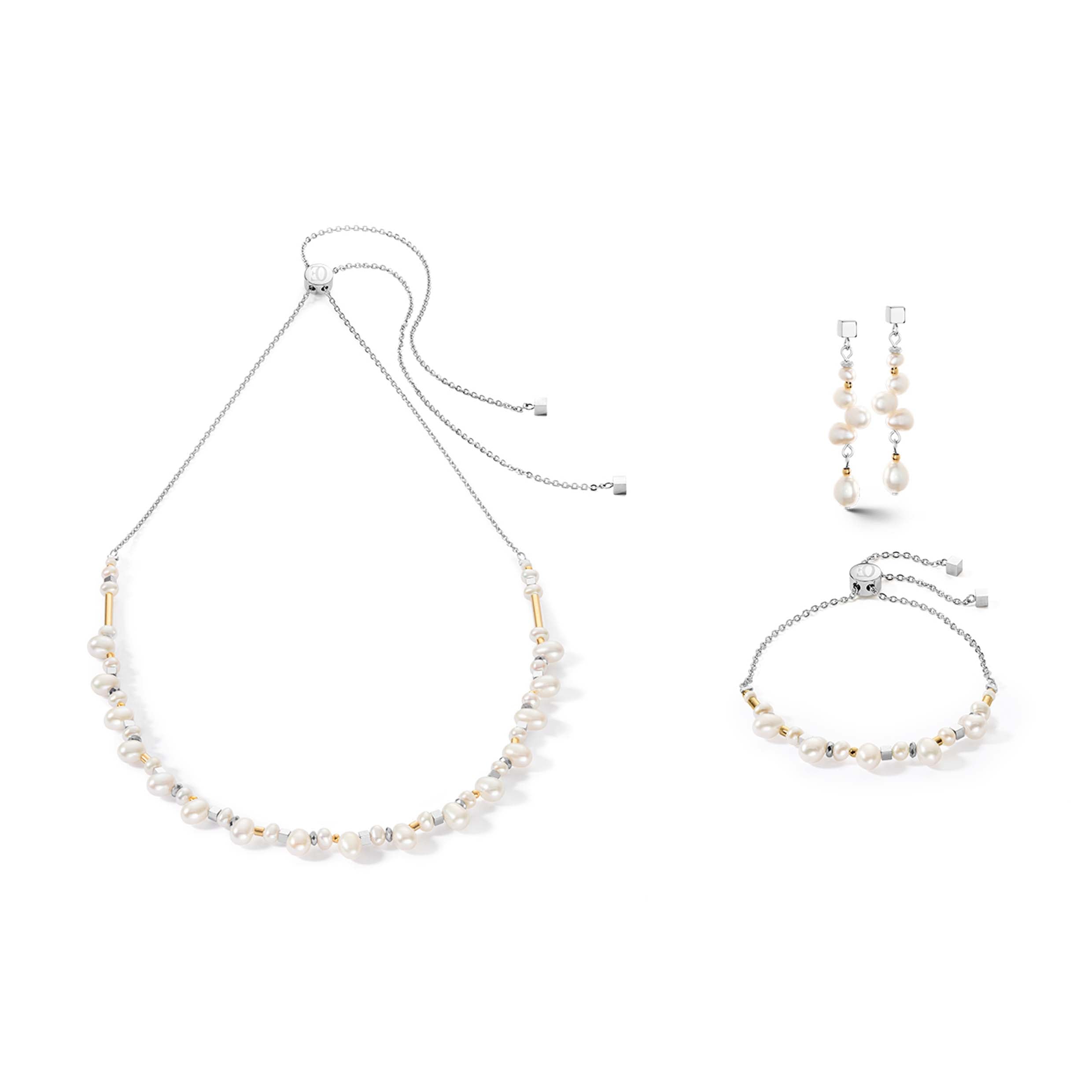 Teardrop Natural Pearls & Gold Earrings 1106/21_1426