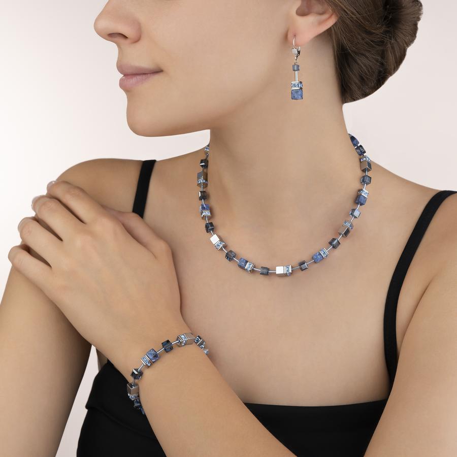 Geo Cube Hematite & Blue Sodalite Earrings 4017/20_0700