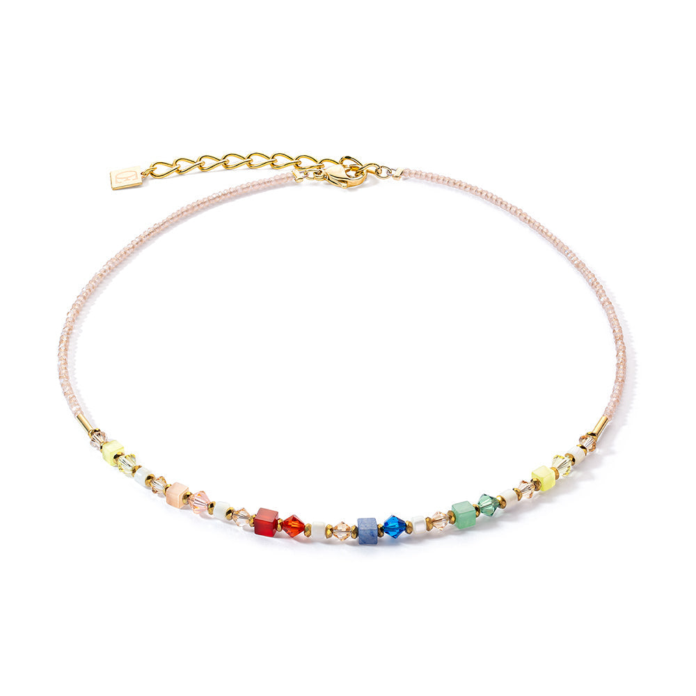 Mother of Pearl, Rainbow & Gold Necklace 4239/10_1500