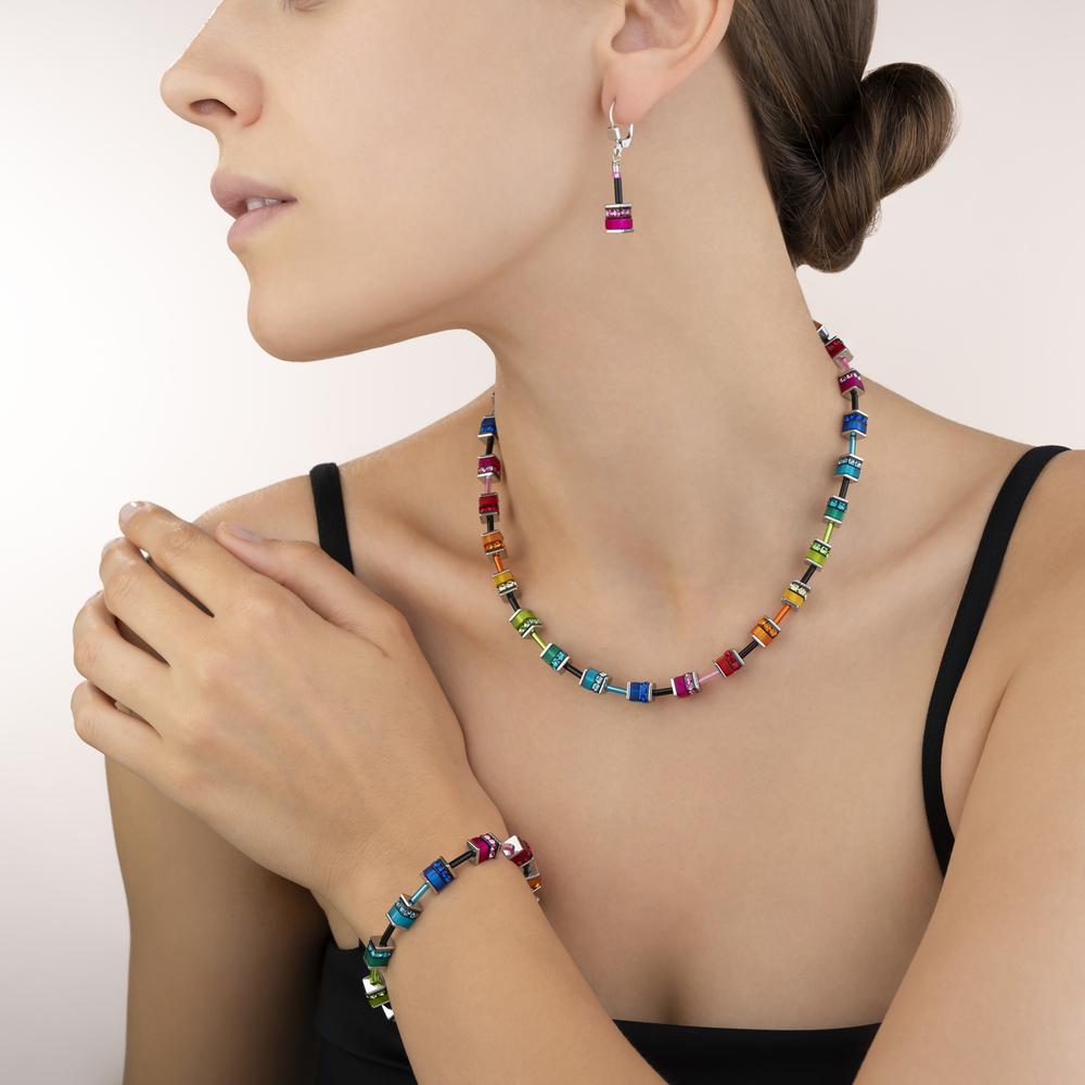 Geo Cube rainbow colours Necklace 4409/10_1500