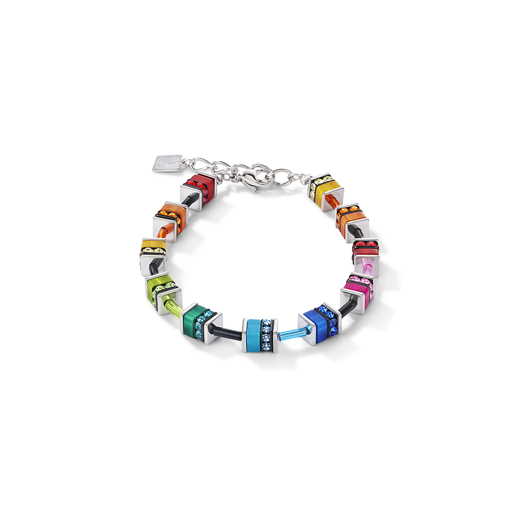 Geo Cube rainbow colours Bracelet 4409/30_1500