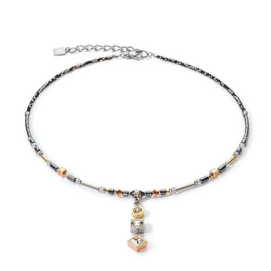 Three Tone Gold, Silver & Rose Gold Necklace 4545/10_1633