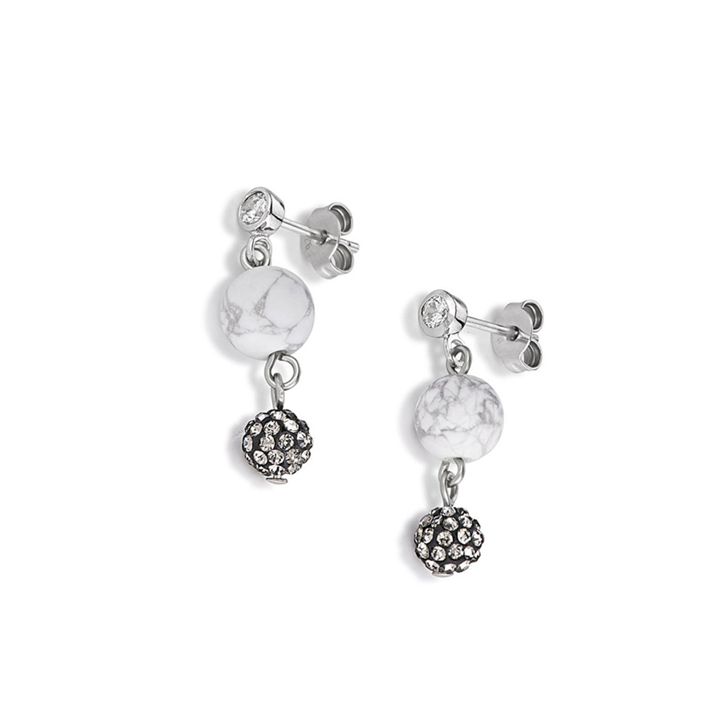 Howlite Agate white Earrings 4845/21_1214