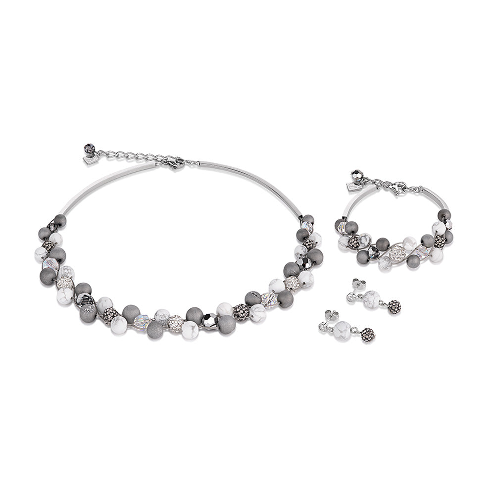 Howlite Agate white Earrings 4845/21_1214