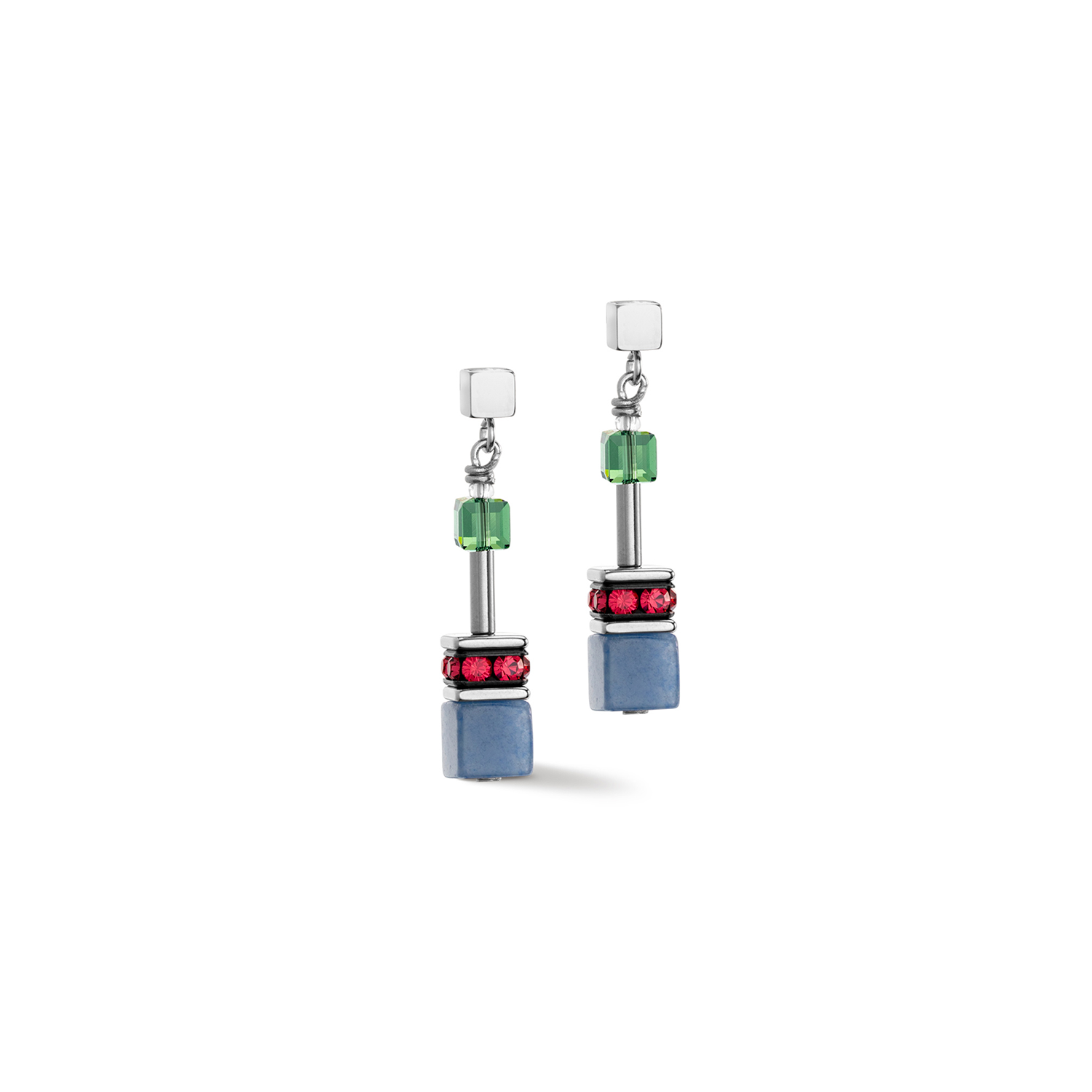 GeoCube Elegant Aventurine Multicolour Earrings 4905/21_1584